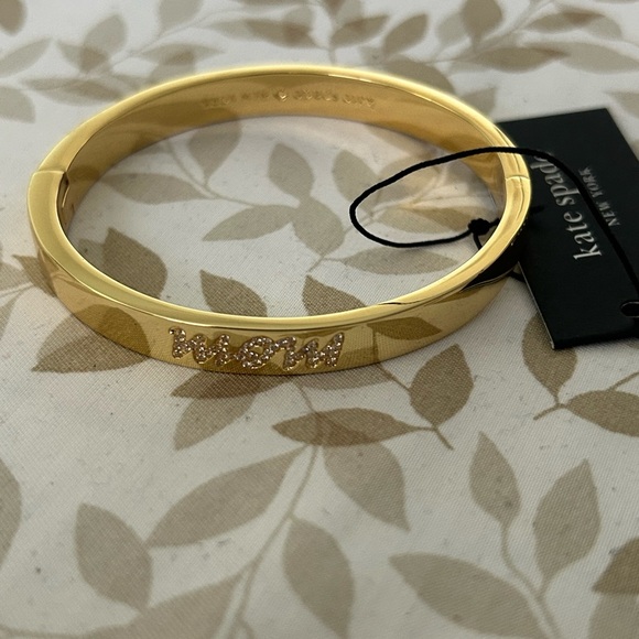 Kate Spade Gold Bracelet with 'Mom' Detail